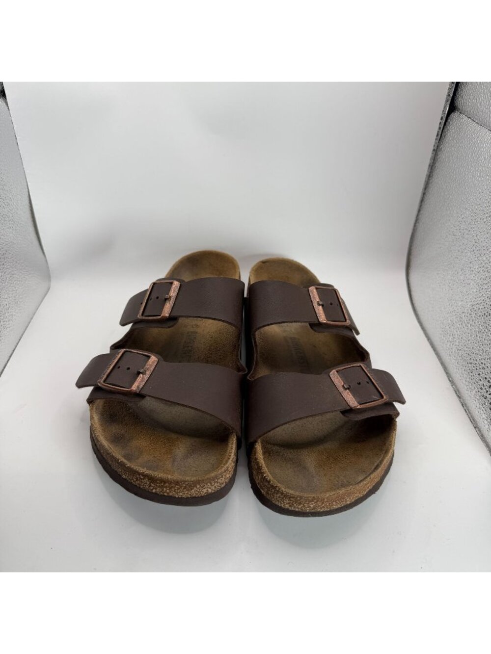 Birkenstock Arizona Brown Leather Sandals Adjustable Straps Size 43 EU 10 US